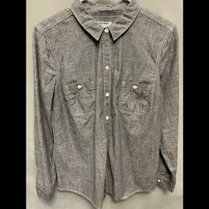 Gray button down